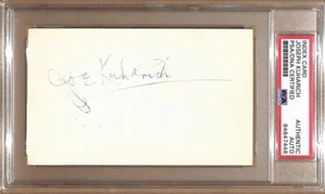 Tarjeta índice autografiada 3x5 Joe Kuharich Notre Dame PSA/DNA 179063 - Imagen 1 de 2