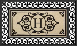 Evergreen Sassafras Wechselpassepartout und Tablett Cambridge Monogramm Sackleinen, Buchstabe H - Bild 1 von 4
