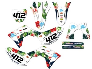 2019-2021 CRF 250 RX TROPIC White Senge Graphics Kit Compatible with Honda - Picture 1 of 10
