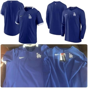 Nike Los Angeles Dodgers MLB On-Field Hot SS Jersey LS Batting Zip Up NWT Small - Picture 1 of 10