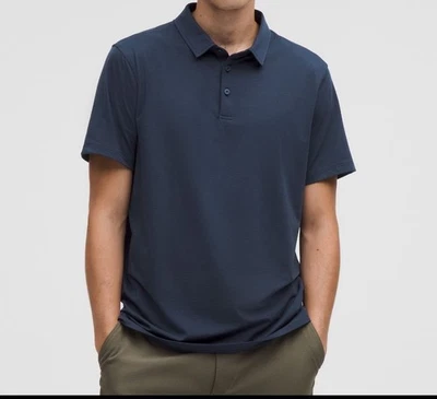 Polo M4-03 Nuevo con Etiquetas Talla L L Lululemon Hombre Algodón Piqué Manga Corta TRNV Foto 1 de 4