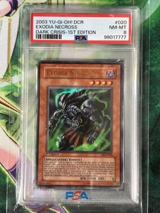 2003 Yu-Gi-OH! Dark Crisis 1st Edition Exodia Necross DCR-020 PSA 8 NM-MINT - Picture 1 of 4