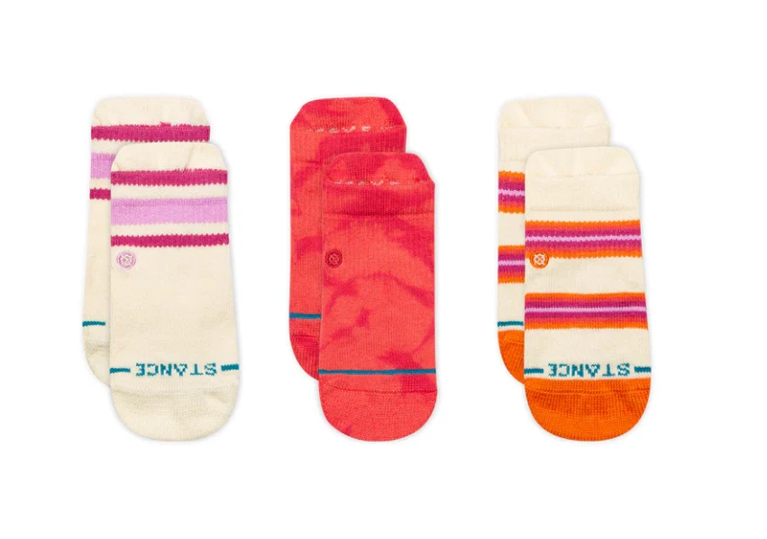 Stance 3 Pairs Dye Namic Baby Newborn Casual Socks Size 3-6 Months
