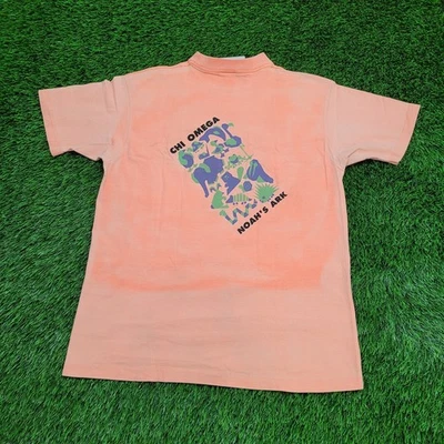 Vintage 90s Chi-Omega Sorority Shirt Womens Large 20x27 Noahs-Ark - Image 1 of 4