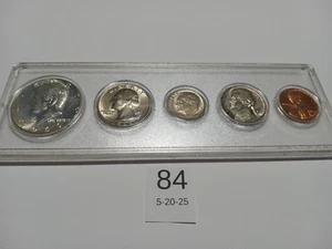 1966 5 Coin Set 40% Silver Half-Dollar  in Whitman Holder - Picture 1 of 7