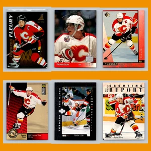 Theo Fleury Lot 6 Hockey Cards 1995 Zenith Calgary Flames Set Collection NHL NM - Picture 1 of 8