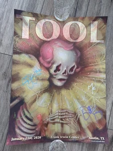 Tool Poster Austin Texas 2020  18x24, Band signed! With COA - Picture 1 of 7