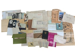 Large ephemera lot - postcards, marriage licenses, bank receipts, letters - Picture 1 of 7
