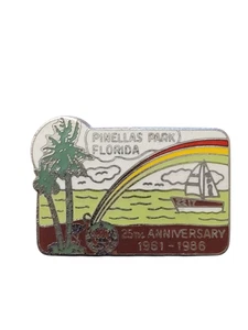 BPOE Elks Pin 1986 25th Anniversary Pinellas Park Florida - Men's Club - Picture 1 of 6