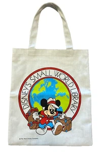 Borsa tote vintage Topolino Disney piccola biblioteca mondiale tela 12” per 10” - Foto 1 di 5