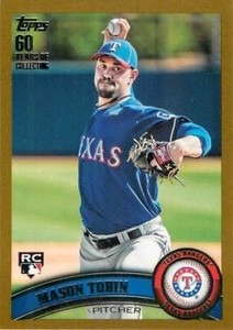 2011 Topps Gold #/2011 Mason Tobin RC Texas Rangers #343
