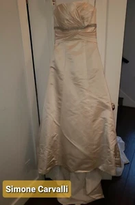 Size 12 Designer Wedding Dress For Sale by Simone Carvalli - Picture 1 of 2