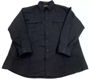 NWOT 20.5X35 BLAUER MEN'S 8436-1 L/S WOOL BLEND SUPERSHIRT ZIP SHIRT DARK NAVY - Picture 1 of 3