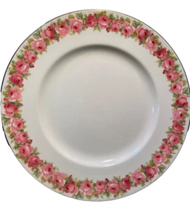 Royal Doulton Raby Rose D5533 dinner plate pink roses Antique English China 26cm - Picture 1 of 12