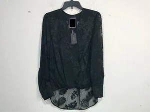 Rag & Bone Victor Floral Long Sleeve Blouse, Women's Size M - Black - Picture 1 of 8