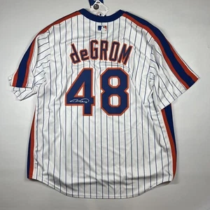 Camiseta deportiva majestuosa base fresca firmada por Jacob deGrom de los New York Mets talla XL - Imagen 1 de 5