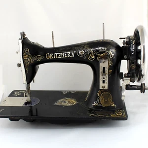 Antigua Maquina de Coser GRITZNER V Durlach Hierro Fundido ALEMANIA c.1920 - Imagen 1 de 11