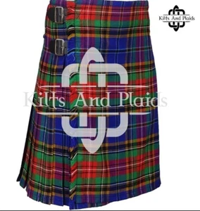 Beattie Clan Tartan Scottish 8 Yard Kilt - Traditional Highlander Kilt for Men - Picture 1 of 1