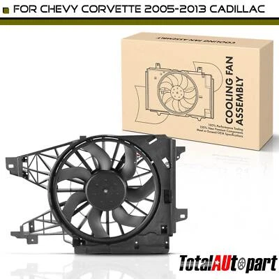 Radiator Cooling Fan Assembly with Shroud for Cadillac XLR 2005-2009 Chevrolet - Image 1 of 4