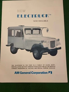 Brochure vendita generale Jeep "Electruck" fine anni 60/inizio anni 70 by AM: RARA ORIGINALE - Foto 1 di 4