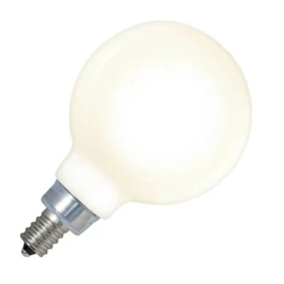 Bulbrite 4W G-16 LED Globe Bulb, Milky White Finish, 2700K, 90 CRI, E12 Base - Image 1 of 4