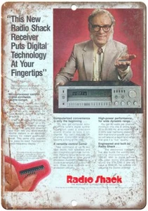 Radio Shack Audio Receiver Technology Ad Vintage Reproduction Metal Sign D46 - Picture 1 of 2