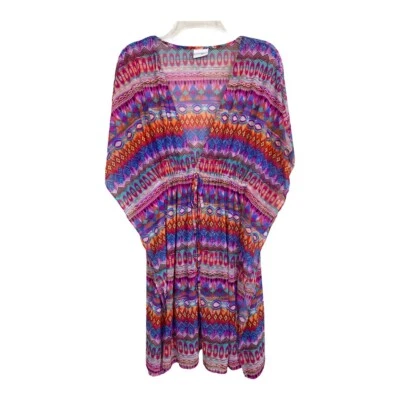 Кафтан на шнурке Profile от Gottex размер S с племенным принтом эластичный - Изображение 1 из 4