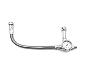 Holley Fuel Line Quickfuel AED Carburetor With Gauge 4150 4160 Dual Feed Braided - Picture 1 of 3