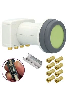 GSS Grundig Helios Quad LNB 0,1dB 4 Teilnehmer 5G LTE Filter FULL HDTV 3D 4K - Bild 1 von 4