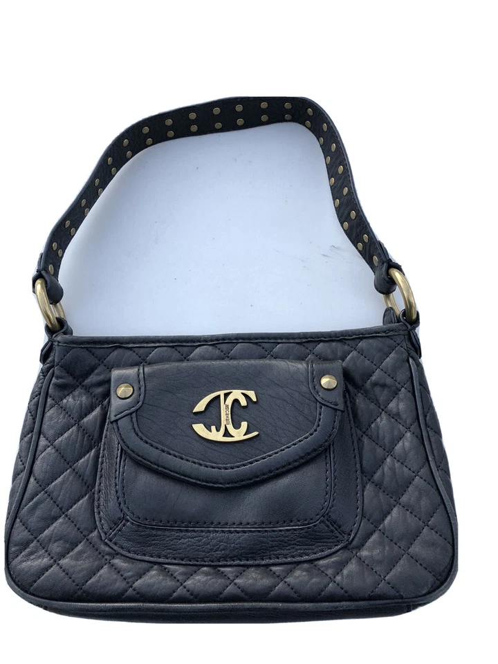 正品华丽 Just Cavalli 黑色皮革钱包  — 第 1/4 张图片