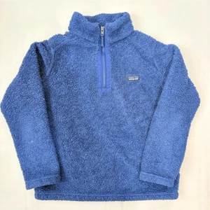 Patagonia Boys Blue 1/4-Zip Fleece Size L - Picture 1 of 8