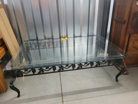 wrought iron glass top coffee table Cover