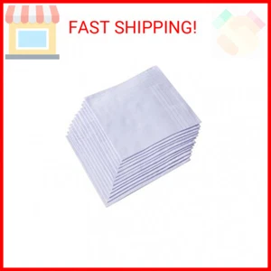 Men's Pure White 100% Cotton Handkerchief - Picture 1 of 2