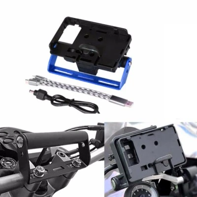 Soporte Cargador USB para HONDA DAX MONKEY GROM CT 125 AZUL TELÉFONO SOPORTE BARRA GPS Foto 1 de 4