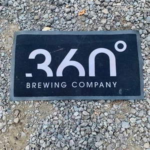360 Brewing Company Runner/Mat Beer Rubber Back Pub Man Cave Bar - Picture 1 of 4