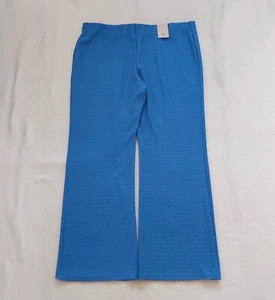 Tu x Sainsbury's BNWT Palazzo trousers Cobalt blue Textured UK 22 - Picture 1 of 8