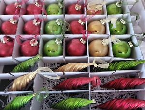 Frontgate Christmas Holiday Collection Assorted Ornaments Box Lot Of 27