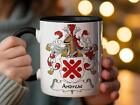 German Surname Coat Of Arms Mug - Personalized Andrae Family Crest