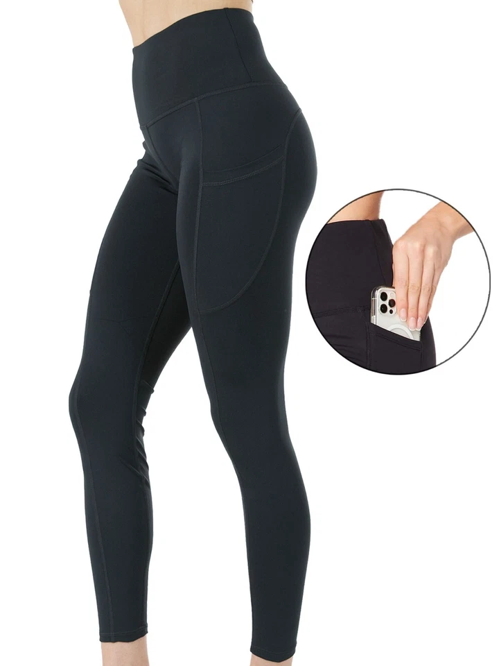 Women's High Waist Yoga Leggings with Two Side Pockets Sports Legging Pants - Image 1 of 1