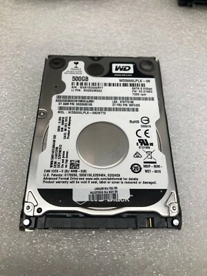 500GB Western Digital WD5000LPLX Laptop Hard Drive 7MM  7200 RPM From Ireland  - Image 1 of 4