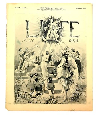 Antique 1894 LIFE Magazine from May 24th Mag in Very Good Condition - Image 1 of 4