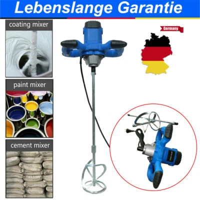 DAYPLUS Rührwerk 230V 2600W Mörtelrührer 6 Gänge Einstellbar Mörtelmischer 120cm 1500u/m