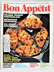 BON APPETIT MAGAZINE APRIL 1978 COOKING & FOOD CUISINE - ORANGE DESSERT VINTAGE - Picture 1 of 7