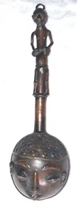 Afrikanische Kunst Ashanti Unity Cup für Fruchtbarkeitszeremonien Familie Bronze Top - Bild 1 von 8