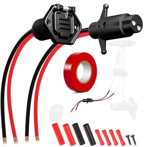12-24V 8 Gauge 2 Wire Trolling Motor Plug & Receptacle Quick Connect Kit - Picture 1 of 6