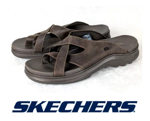 Sandalias Sketchers Vintage Y2K Cuero Marrón Gruesas Deslizables Tanga Jammers Mujer 10 - Imagen 1 de 8