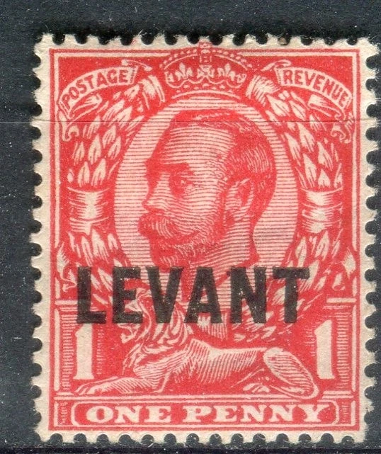 Levante Británico SG.L15 KGV 1911-13 1d brillante escarlata como nuevo con bisagras Foto 1 de 1