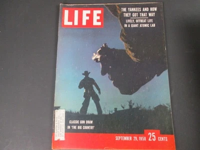 Vtg Life Magazine SEPTEMBER 29, 1958 Classic Gun Draw In "The Big Country" ADS! Foto 1 de 3