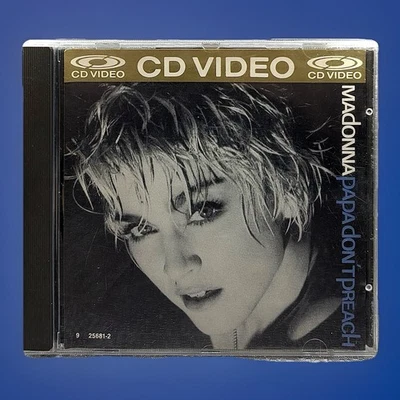 MADONNA GOLD PAPA DON'T PREACH CD & MUSIC VIDEO PROMO MADE IN UK 1986 - Bild 1 von 4