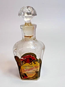 Antica bottiglia profumo papavero californiano Atkinsons inglese Art Nouveau anni '10 - Foto 1 di 7